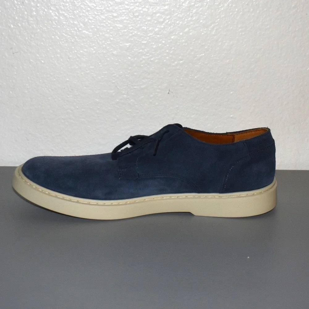 Allen Edmonds Henderson Oxford Mens 11 D Navy Blue NWOB‎ Suede Lace Up